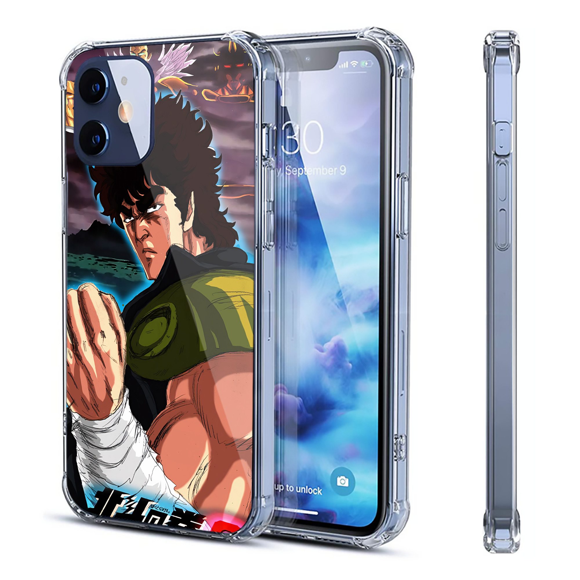 （画像用） 北斗の拳 Fist of the North Star 【iPhone 12シリーズ対応】透明スマホケース（クリアソフトケース）